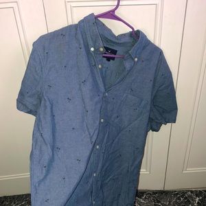 American eagle button up short sleeve shirt